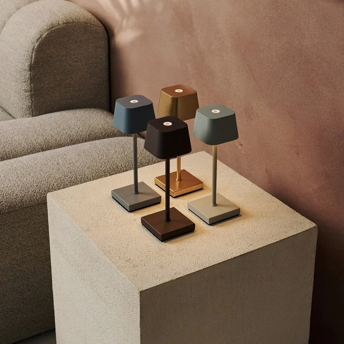 Tavellio-Amsterdam - Sarphati Mini Gold - Draadloze tafellamp