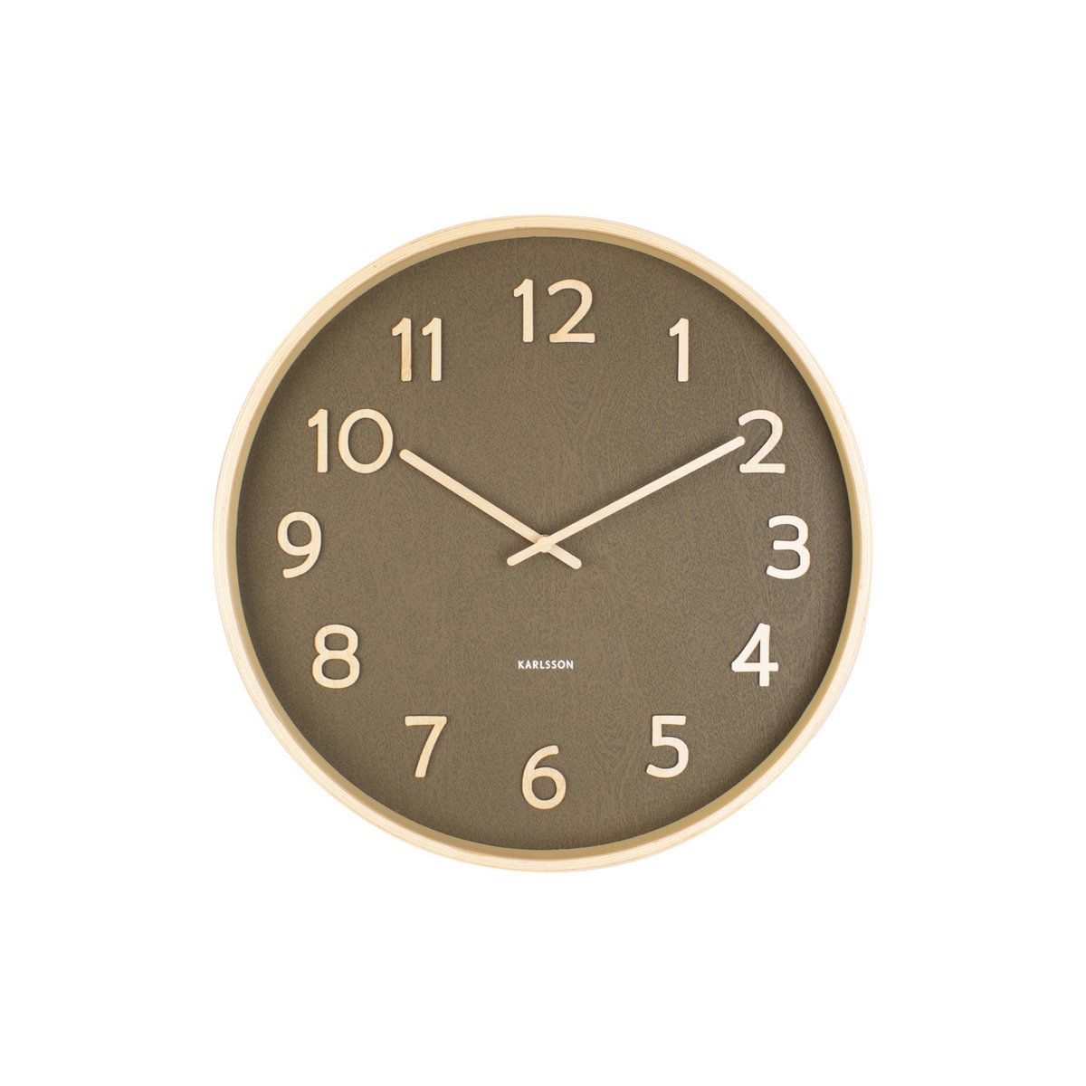 Karlsson - Wanduhr Pure Wood Grain Medium