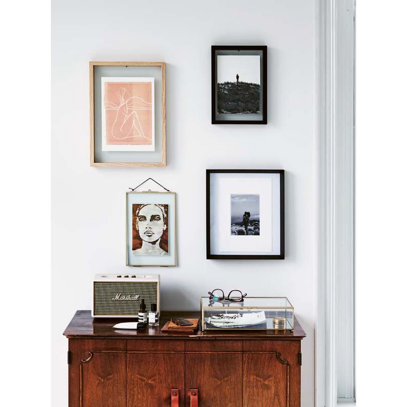 vtwonen - Opbergdoos Glas met Metalen Gouden Frame 21x33x9cm