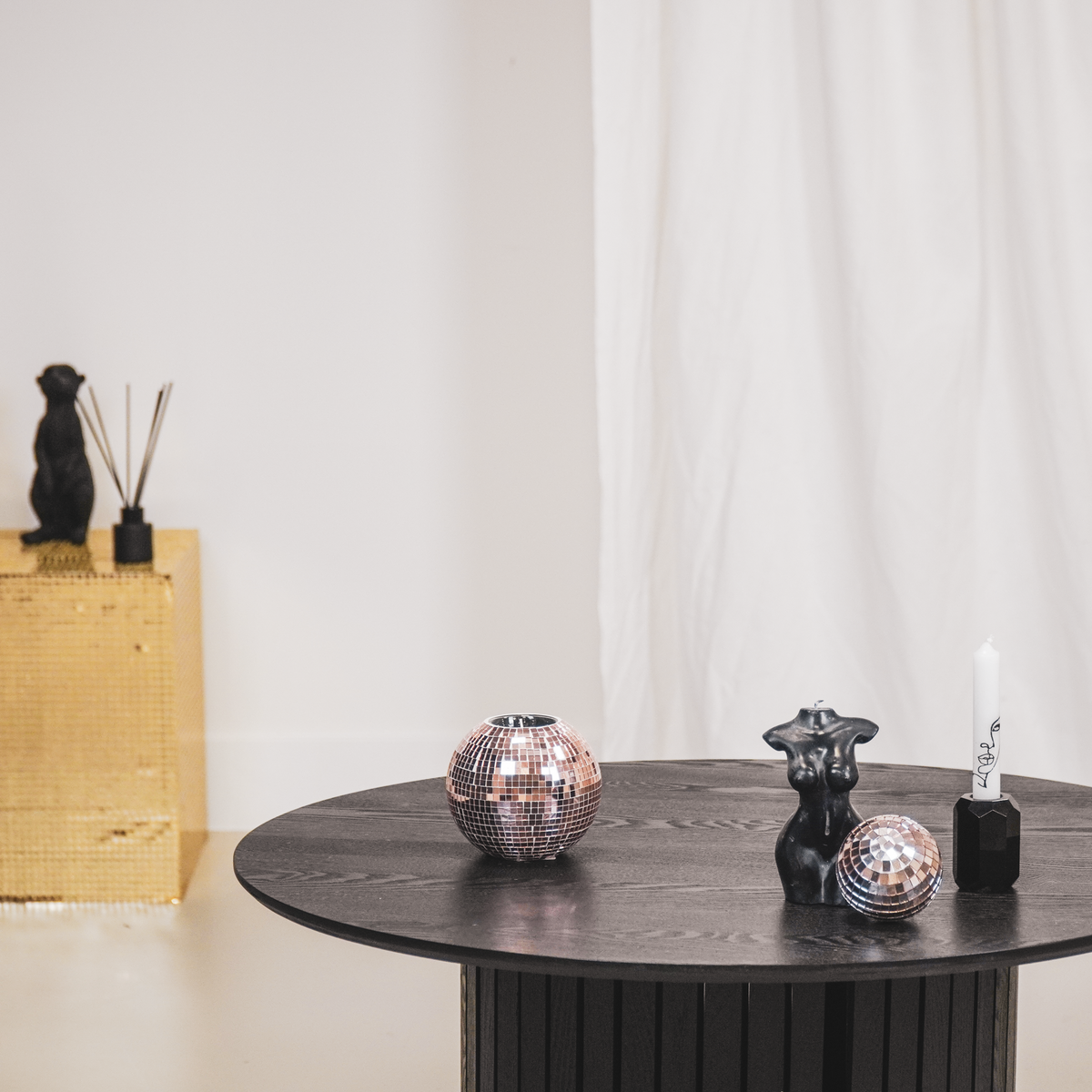 Housevitamin - Waxinelichthouder 'Disco' (Rose Goud)