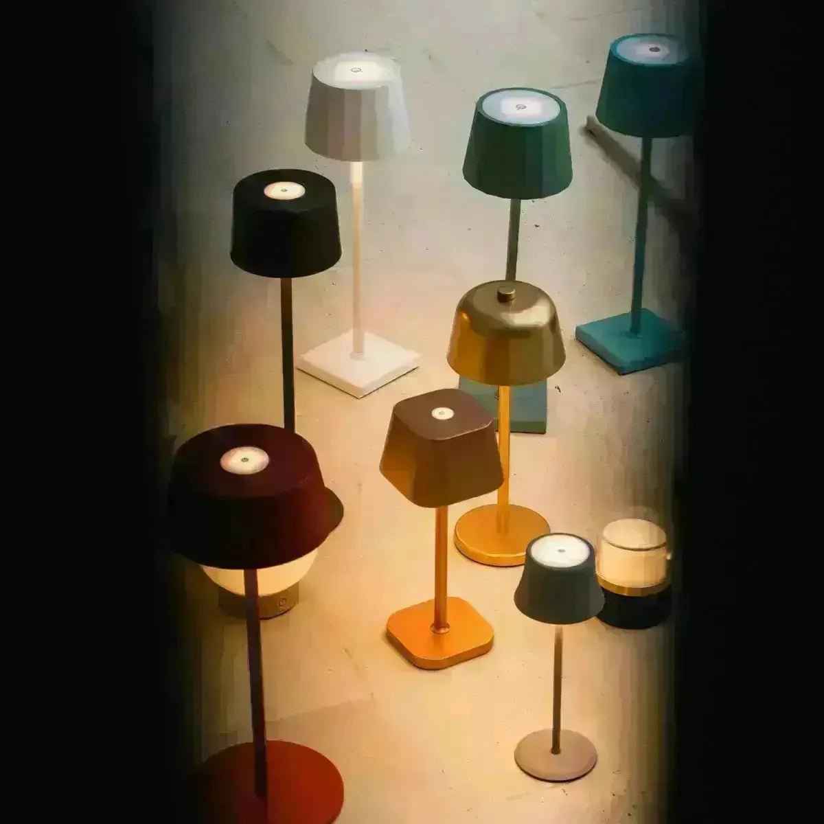 Tavellio-Amsterdam - Vondel Mini Shadow Gray Oplaadbare en draadloze lamp