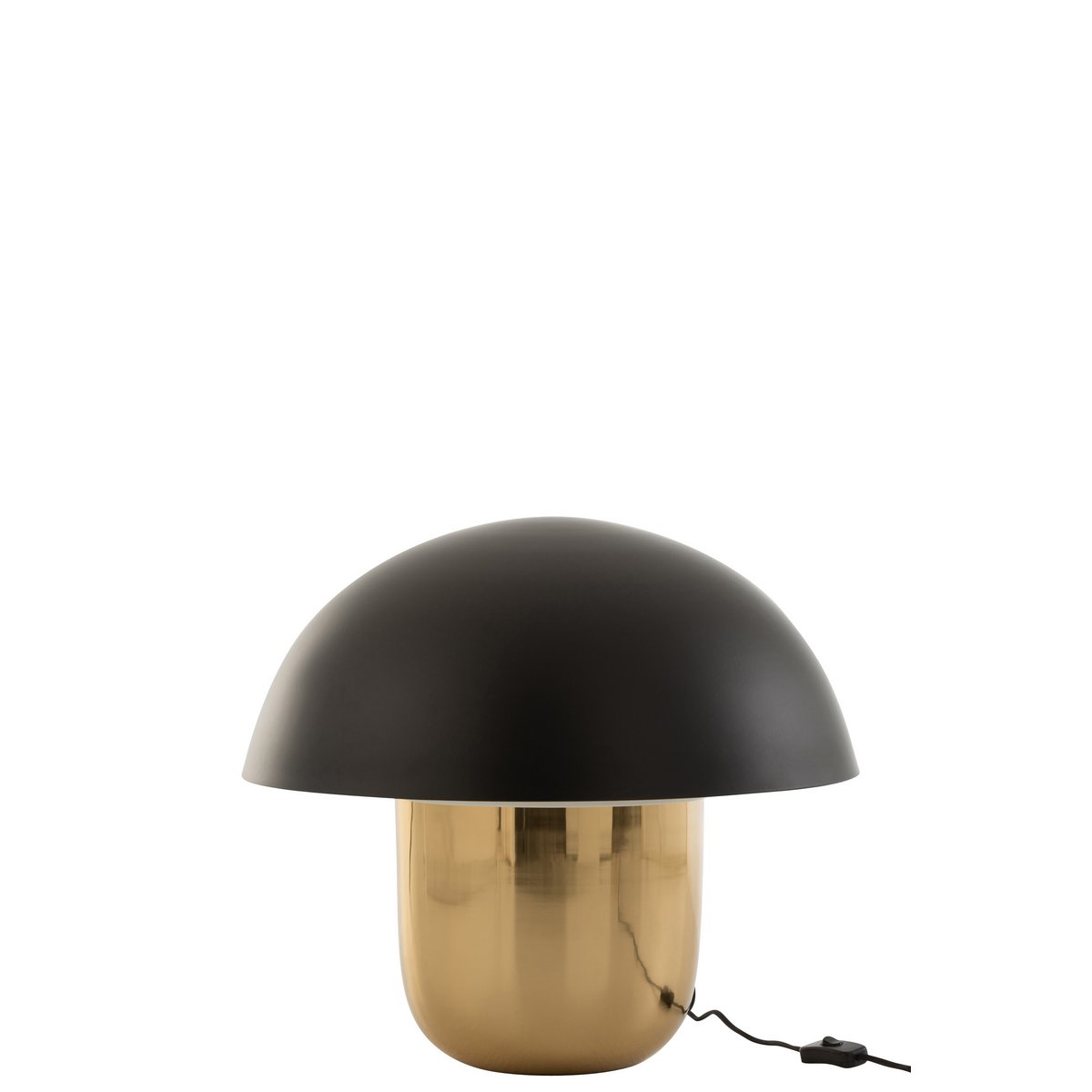 J-Line - Tafellamp 'Paddenstoel' (Maat L, Goud/Zwart)