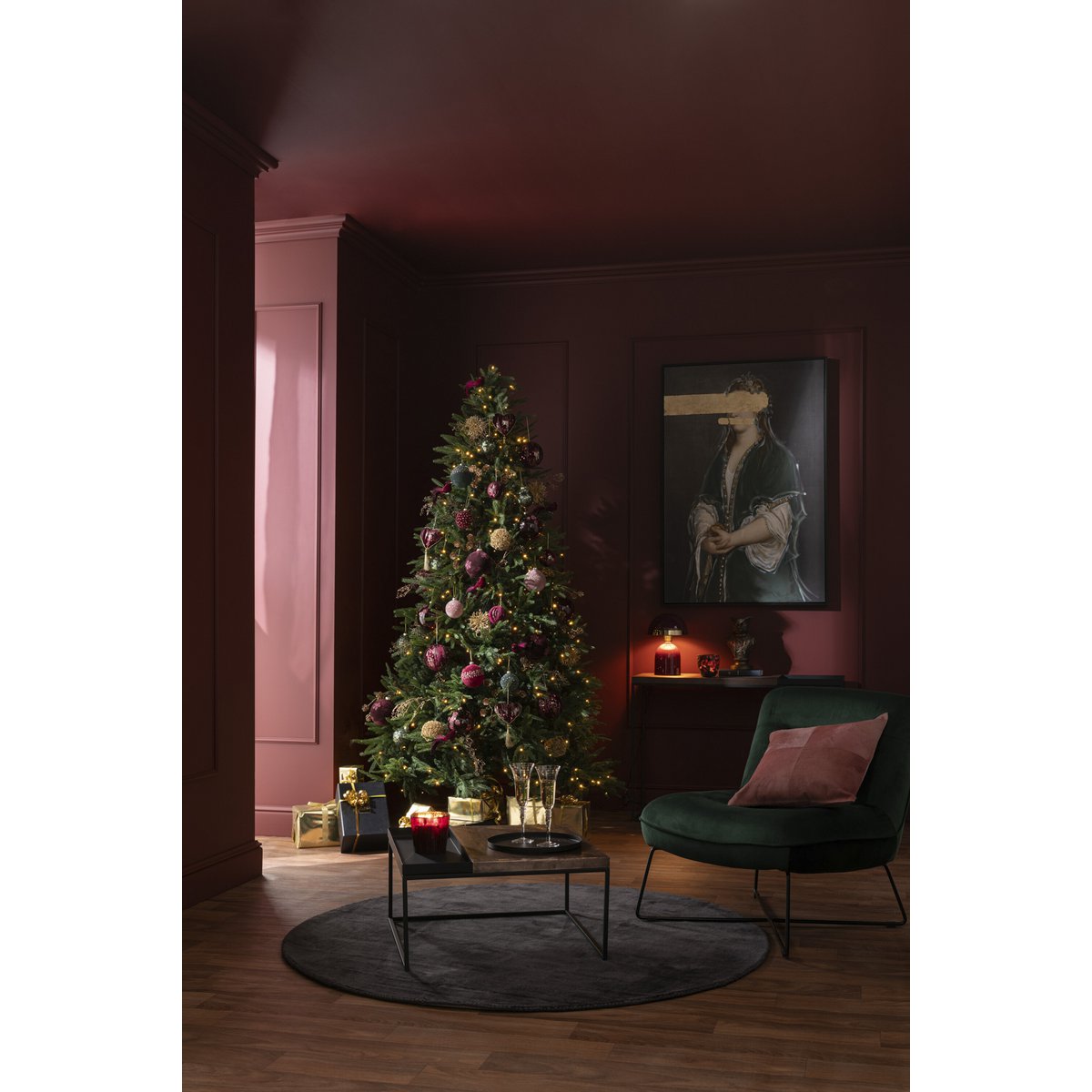 J-Line - Kunstkerstboom met verlichting 'Silja' (126.5cm hoog)