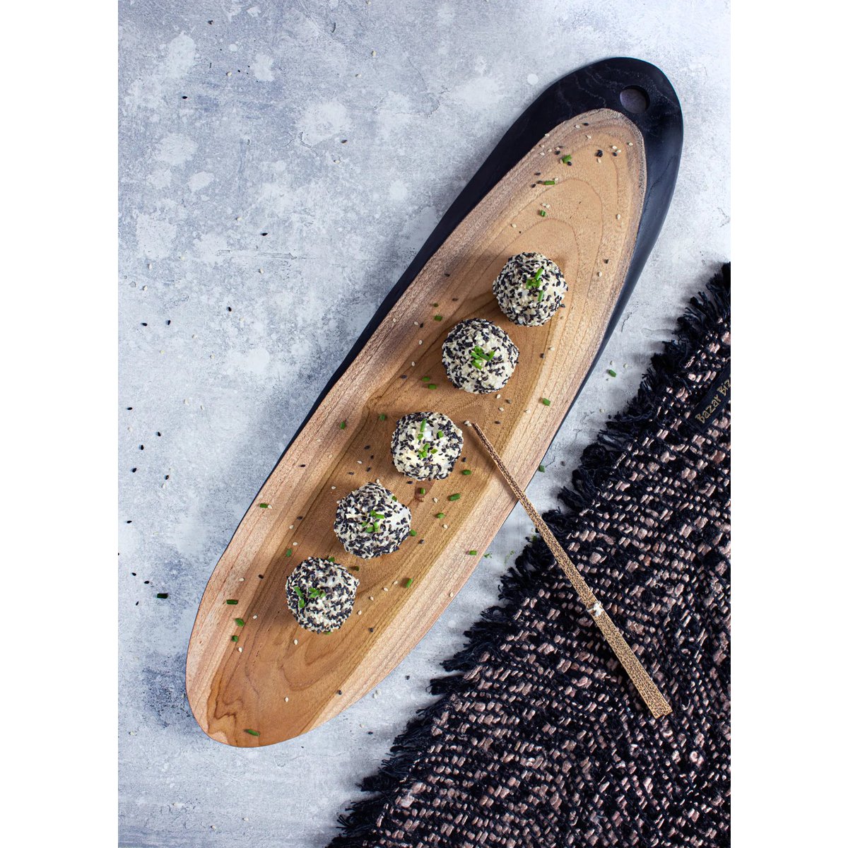 Bazar Bizar - Placemats 'Oh My Gee' (Zwart Koper, Set van 4)