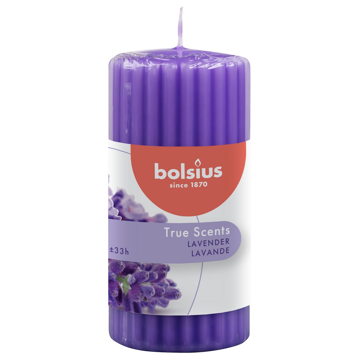 Bolsius - Stompkaars 'True Scents' (120cm, Lavendel)