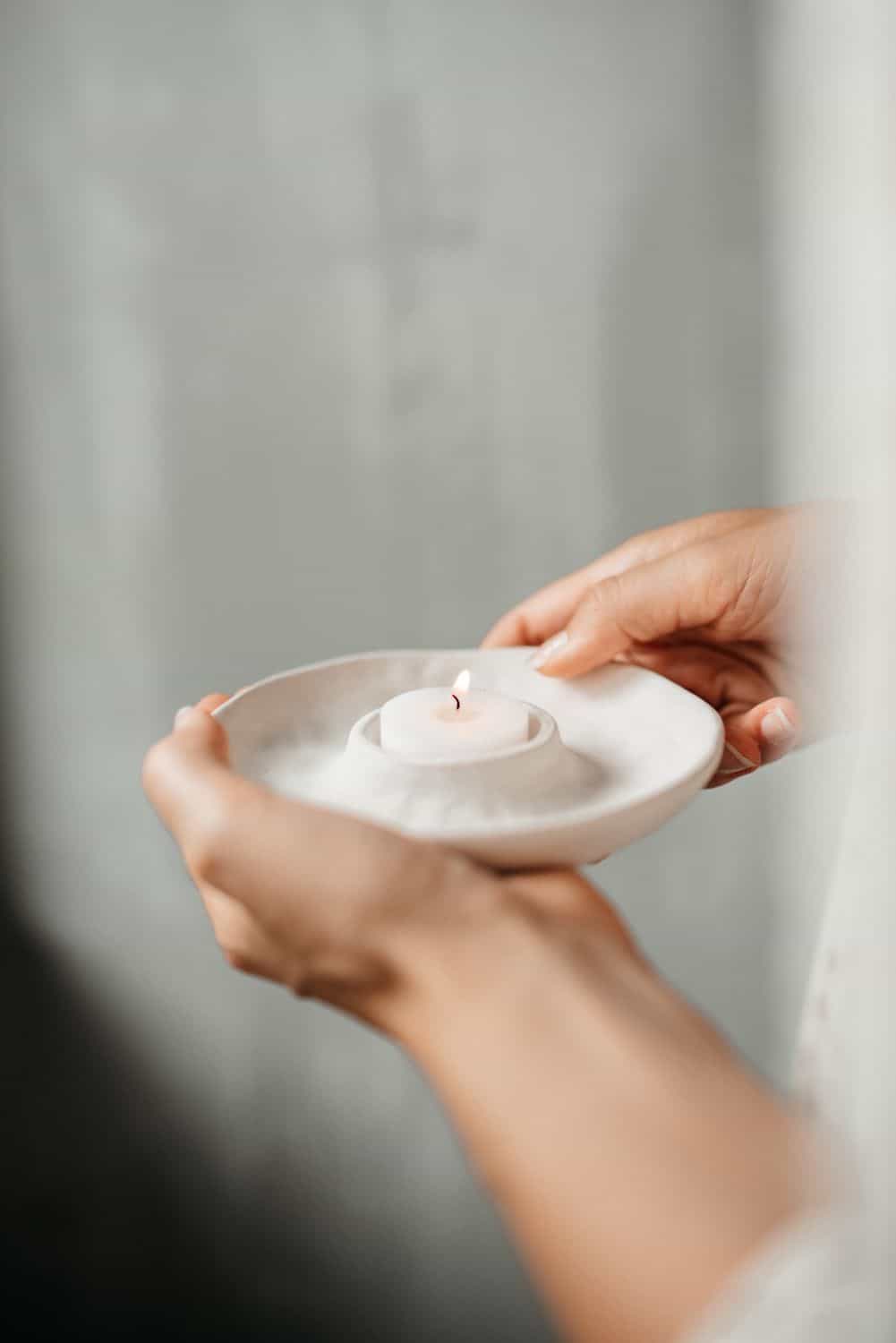 Leeff - Keramieken kaarsenhouder 'Twan' (Ø13cm)