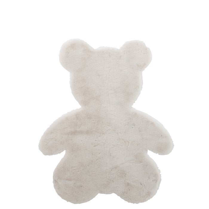J-Line - Vloerkleed 'Teddy' (Wit)
