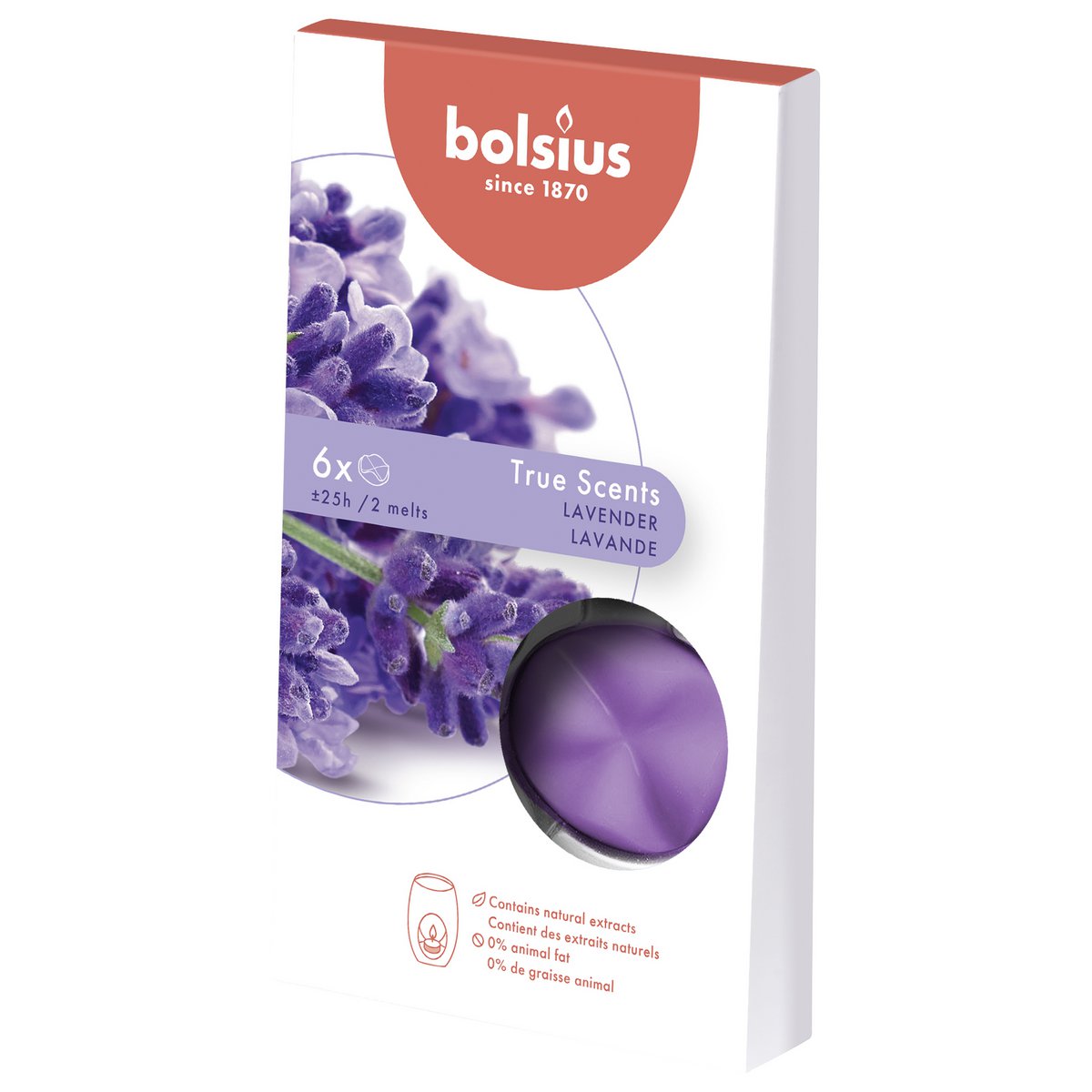 Bolsius - Geurchips 'True Scents' (Set van 6, Lavendel)