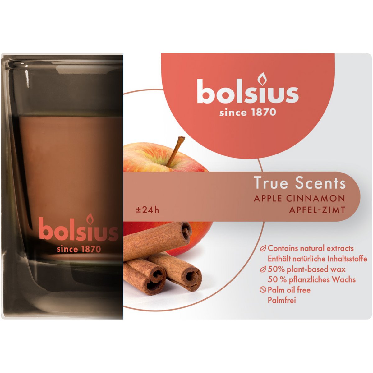 Bolsius - Geurkaars 'True Scents' (63cm, Apple Cinnamon)