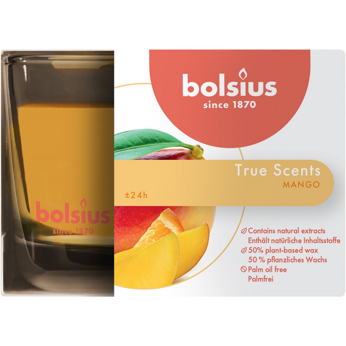 Bolsius - Geurkaars 'True Scents' (63cm, Mango)