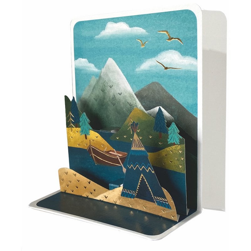 The Card Company - Wenskaart 'Tipi et Montagnes' (3D)
