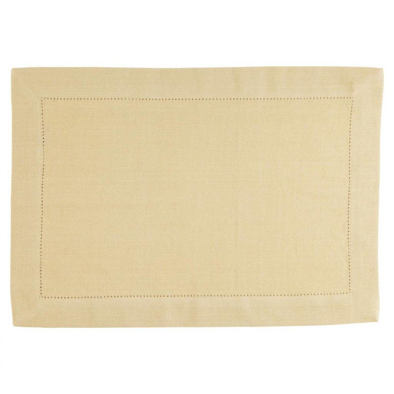 Linen & More - Placemats 'Indi' (35cm x 50cm, Set van 4, Pampas Yellow)