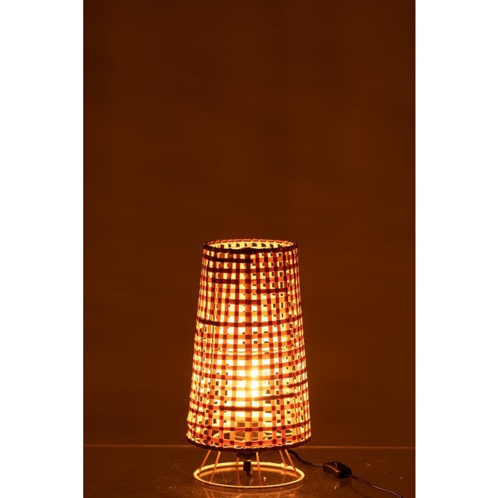 J-Line - Tischleuchte 'Lena' (Rattan, Natur)