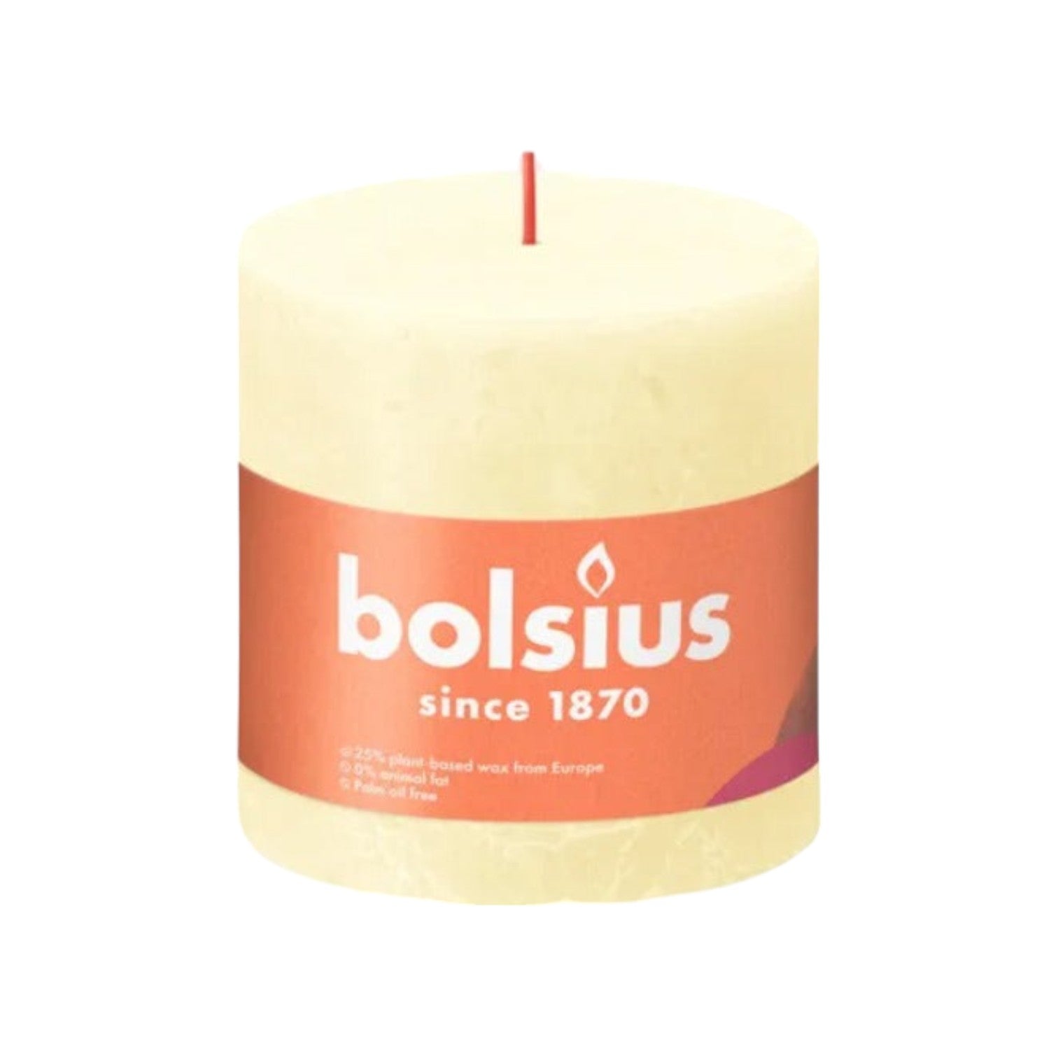 Bolsius - Rustieke stompkaars 'Shine' (Ø10cm) - Butter Yellow
