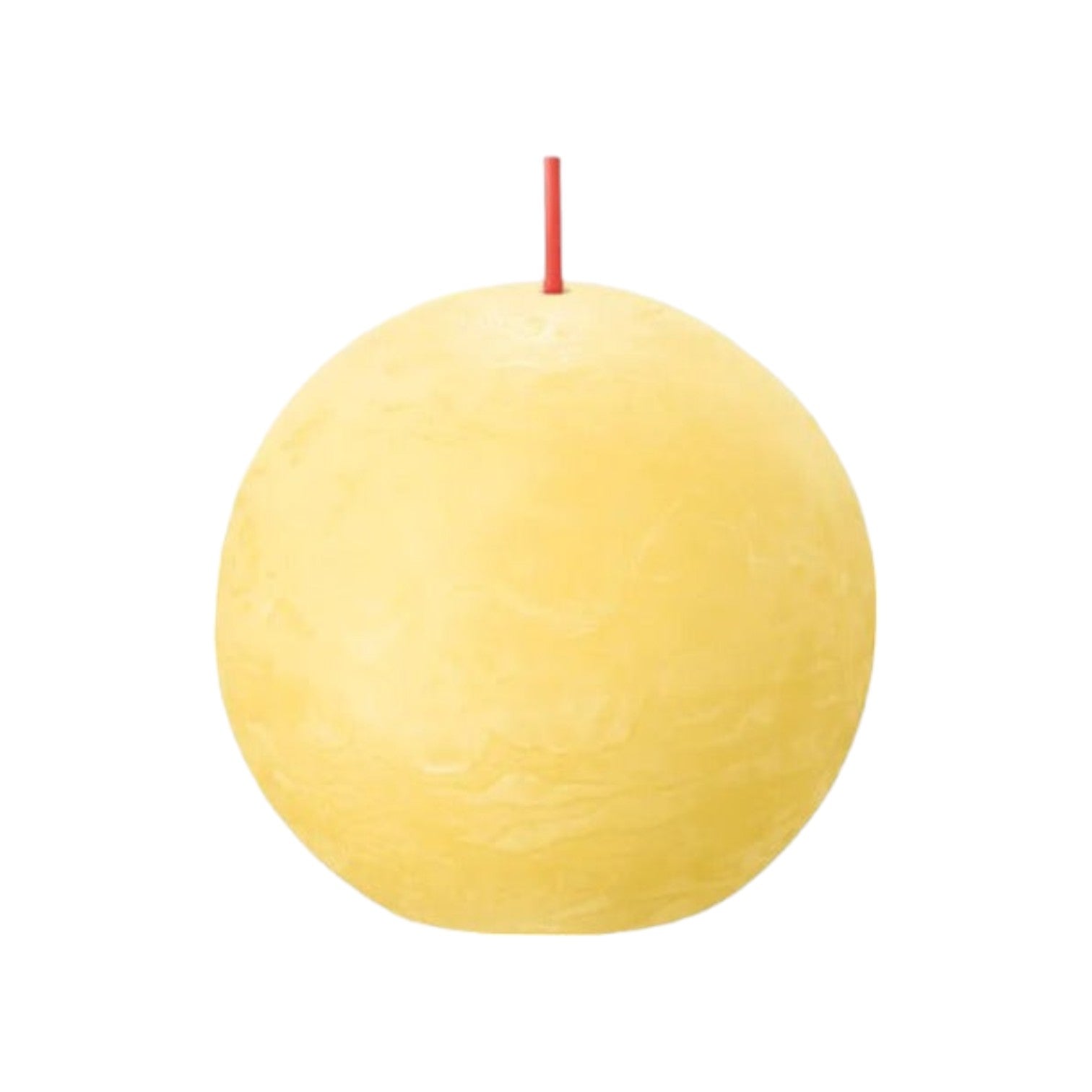 Bolsius - Rustieke kleine stompkaars 'Boule' (Ø7.6cm) - Sunny Yellow