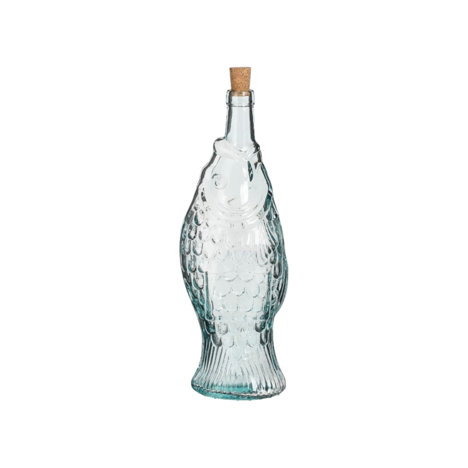 Fidrio Glass - Fles in visvorm 'Côte d'Azur' (Gerecycled glas)