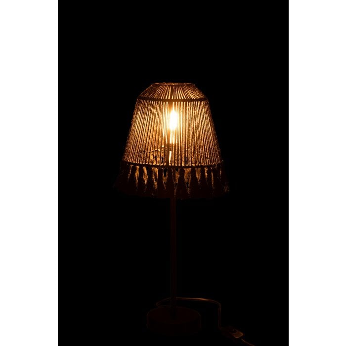 J-Line - Tischleuchte 'Mila' (Jute, Schwarz)