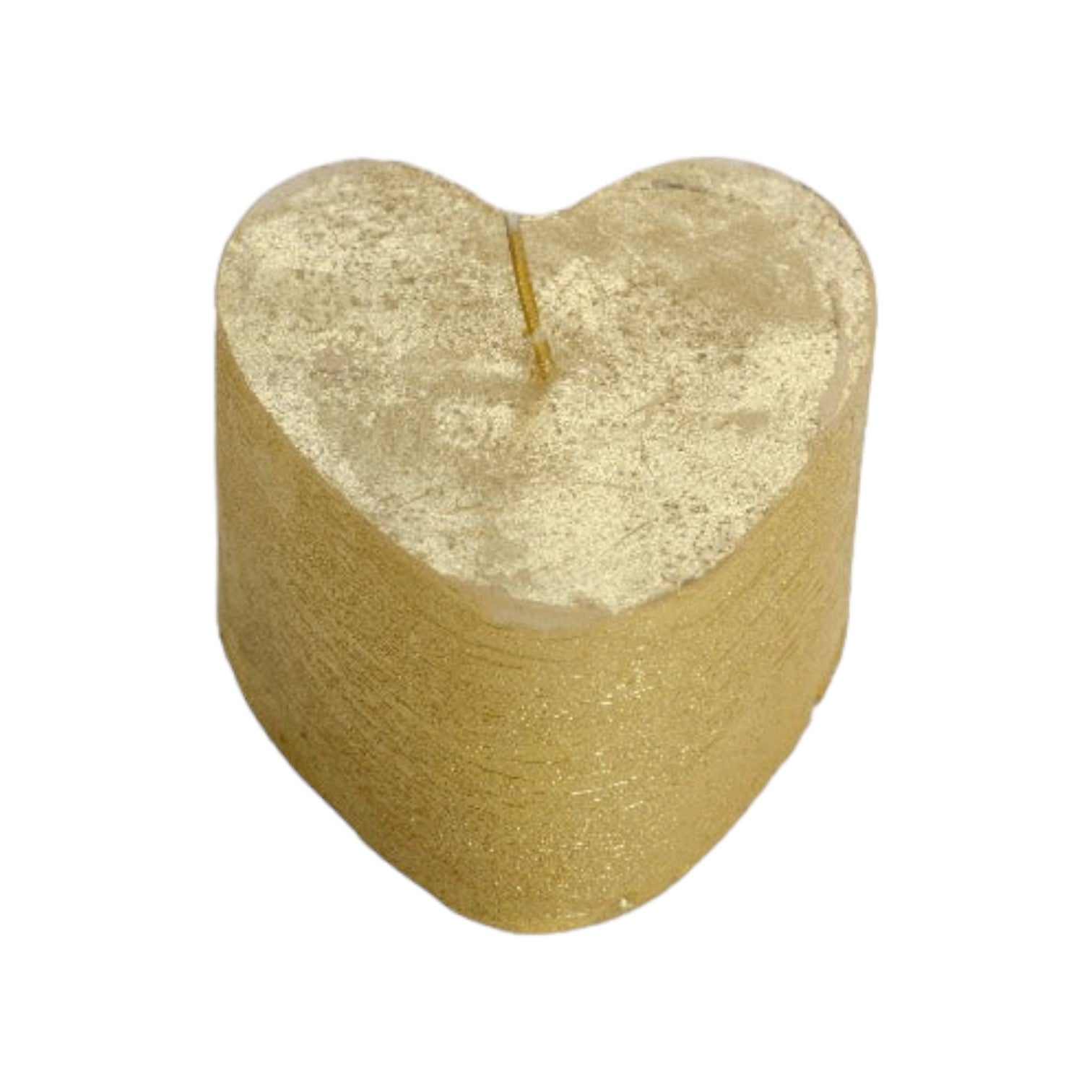 Rustik Lys - Figuurkaars in hartvorm 'Hart' (8 x 5.5 cm) - Goud