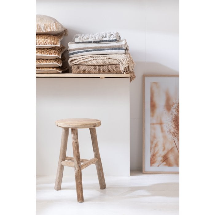 J-Line - Barstuhl 'Menton' (White Wash, M)