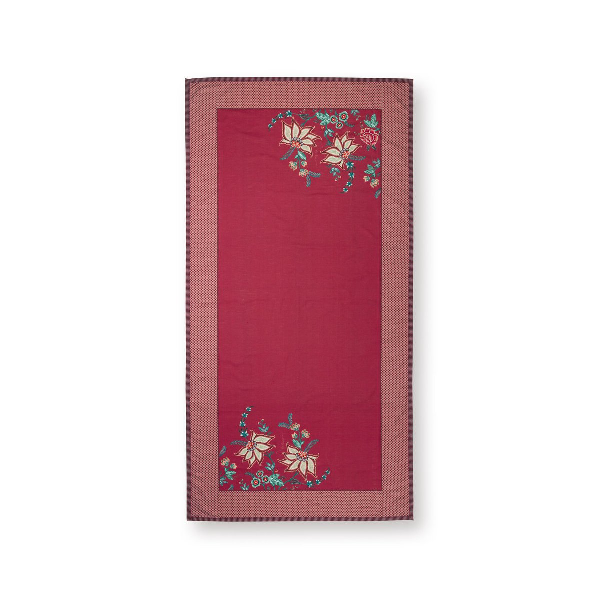 Table Cloth Flower Festival Dark Pink 150x300cm