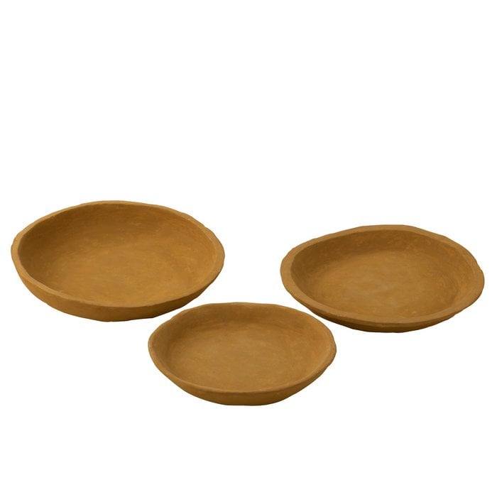 J-Line – Schalen „Chad“ (3er-Set) – Gelb