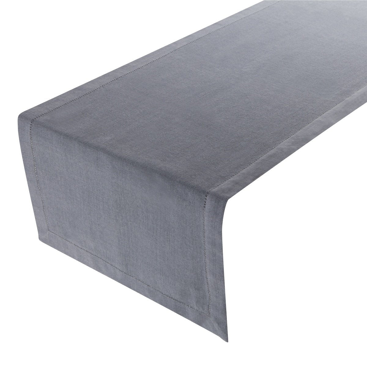 Linen & More - Tafelloper 'Indi' (50cm x 140cm, Grey)