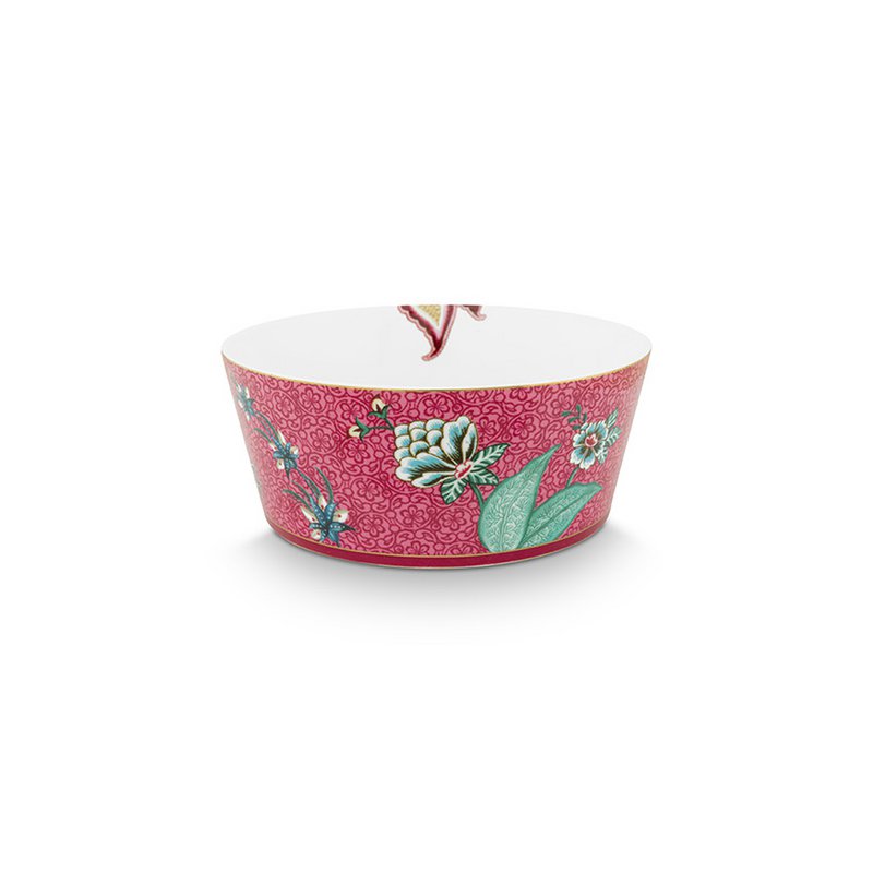 Giftset Bowls 15cm & Chopsticks Oriental Flower Festival Dark Pink