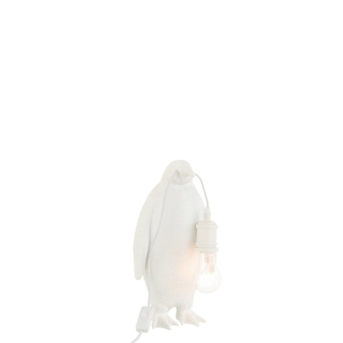 J-Line - Tafellamp 'Pinguïn' (Wit, Maat S)