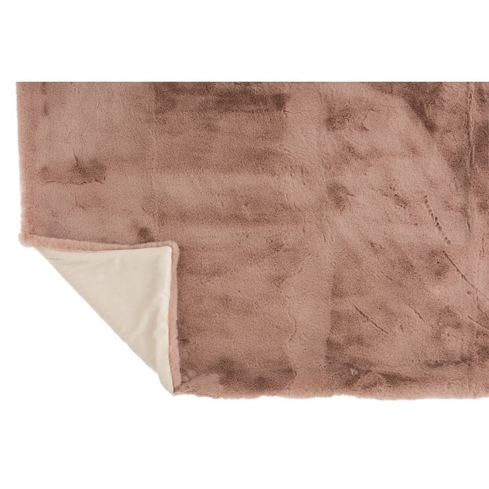 J-Line – Plaid „Cutie“ (180 cm x 130 cm) – Puderrosa