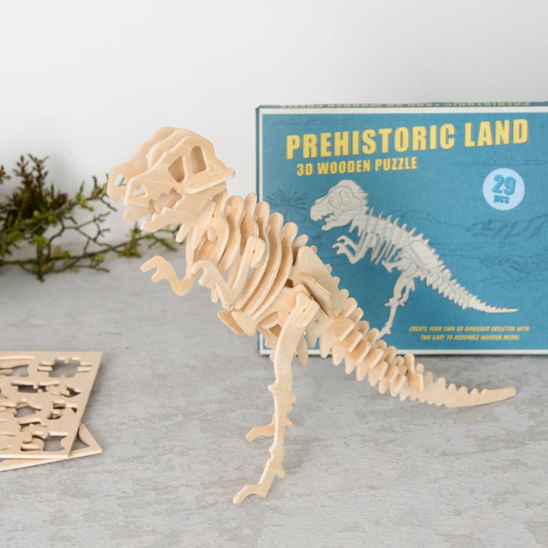 Rex London - 3D-puzzel van hout 'Tyrannosaurus' (29 stukjes)