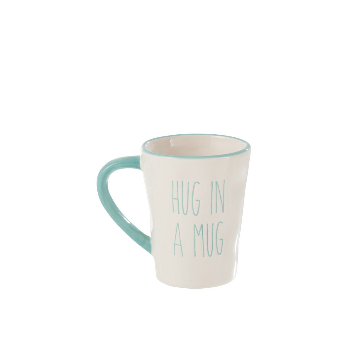 J-Line - Taza Hug In Mug Céramique Bleu/Blanc