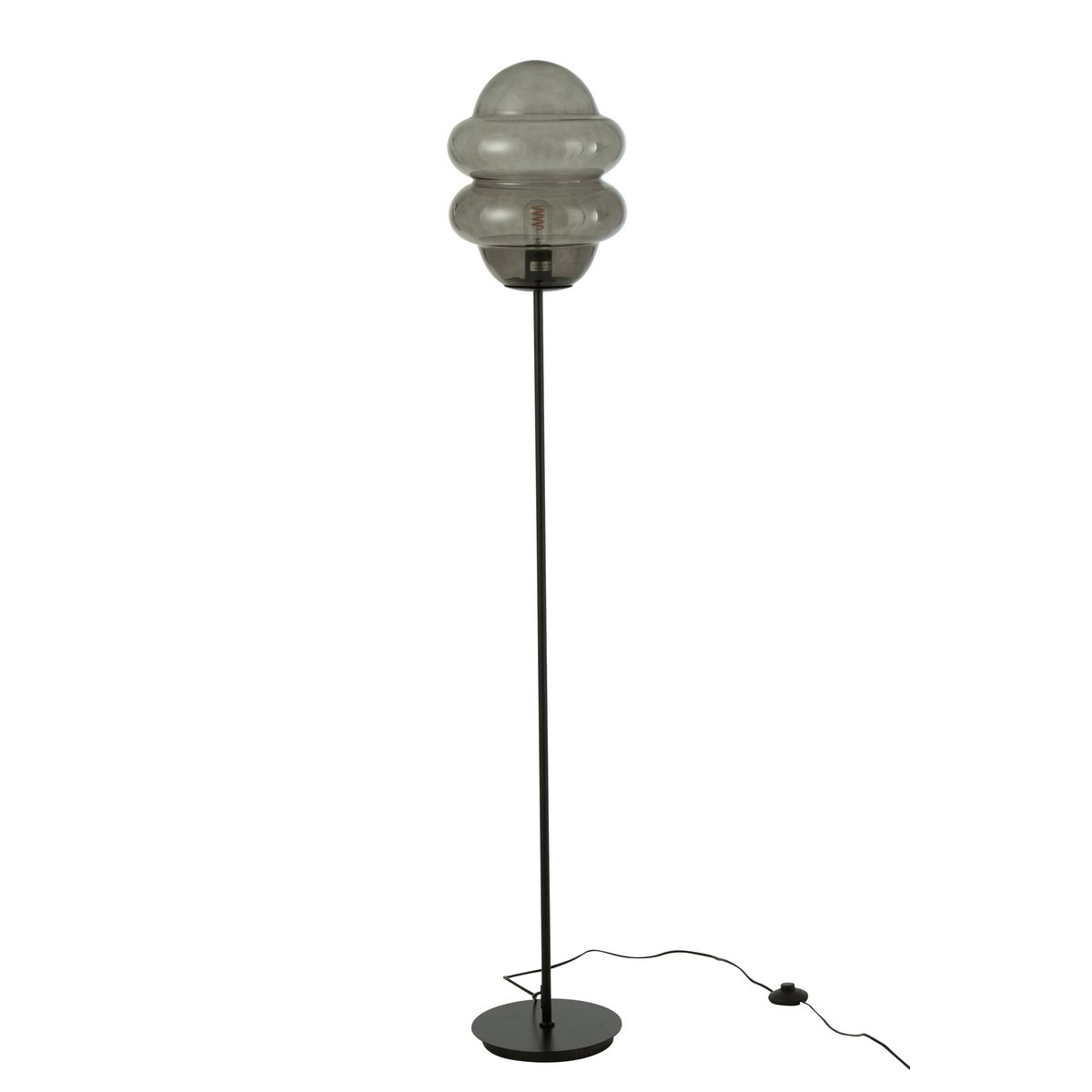 J-Line - Lampadaire Honey Spoon Verre Gris