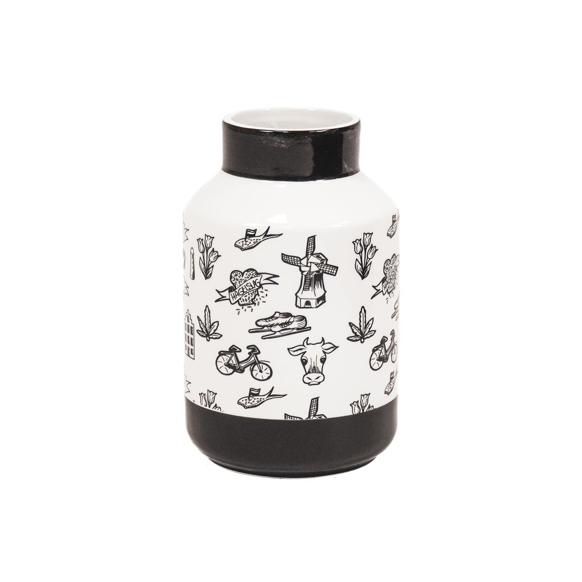 Housevitamin - Vase 'Dutch Black' (Céramique, 19cm)