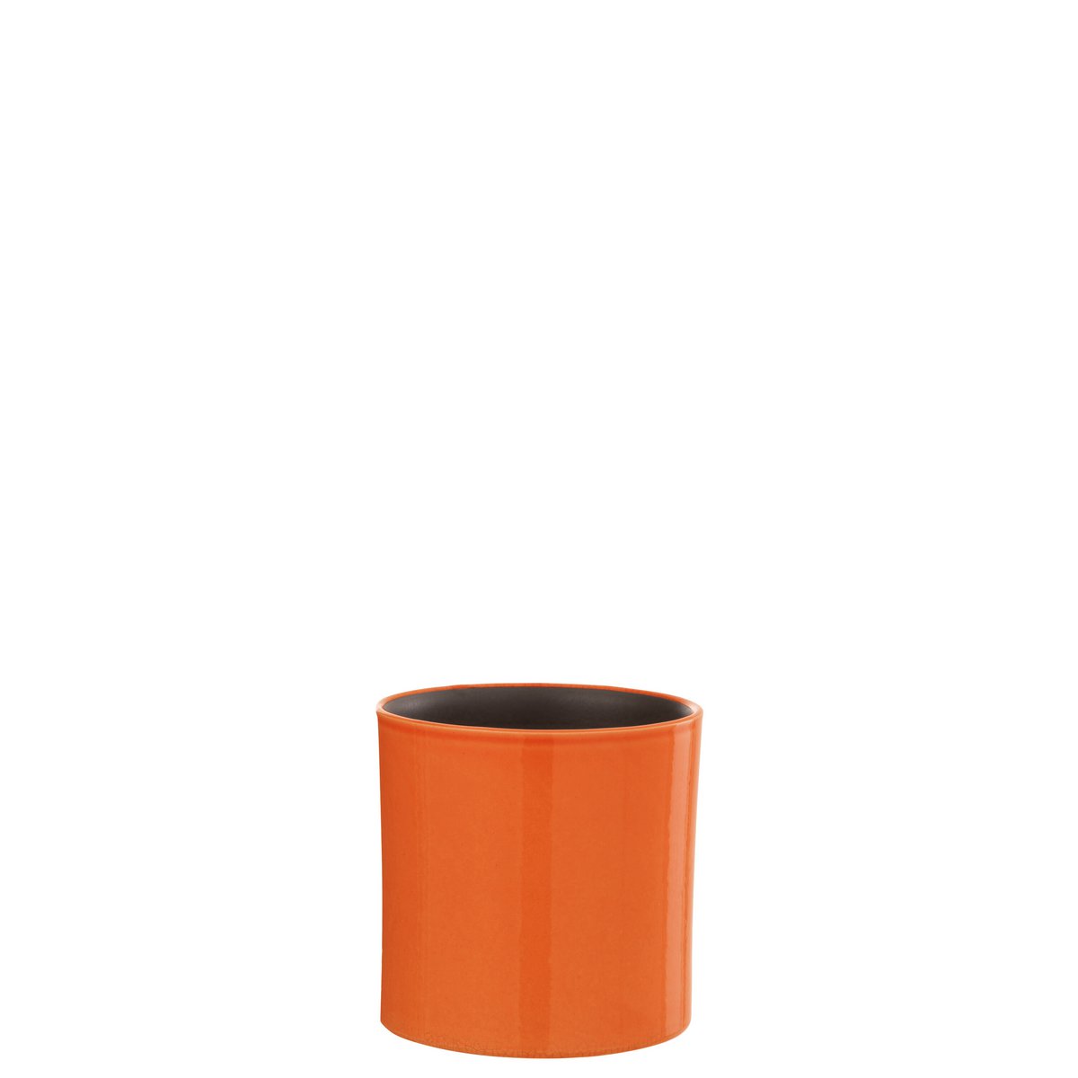 J-Line - Pot de Fleurs Flek - Céramique - Orange - Extra Petit - Ø14,50cm