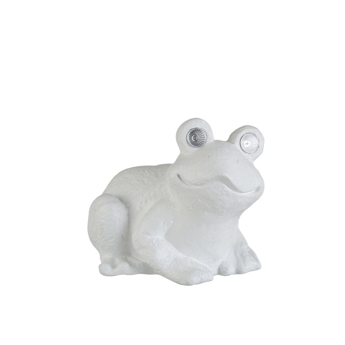 J-Line - Grenouille Solaire Assise Magnésium Blanc