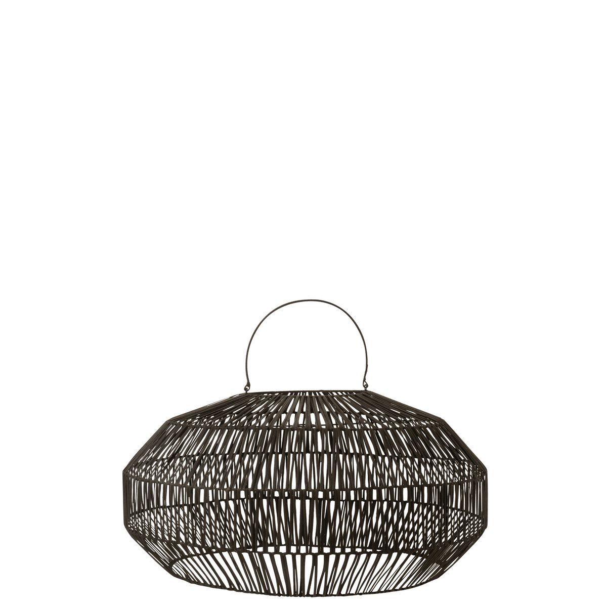 J-Line - Lampkap - Rotan - Zwart - Medium