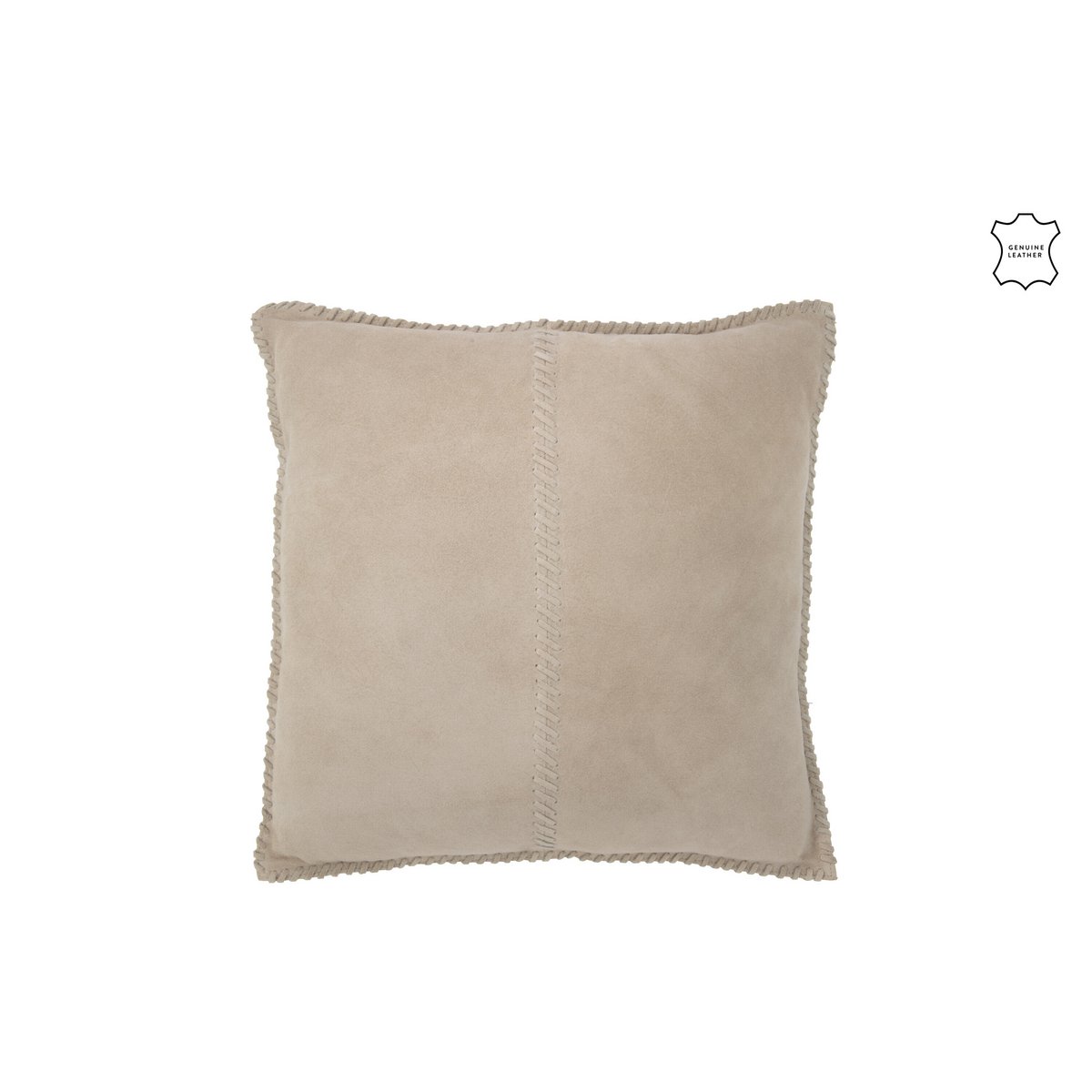 J-Line - Coussin Middle Line - Cuir - Gris