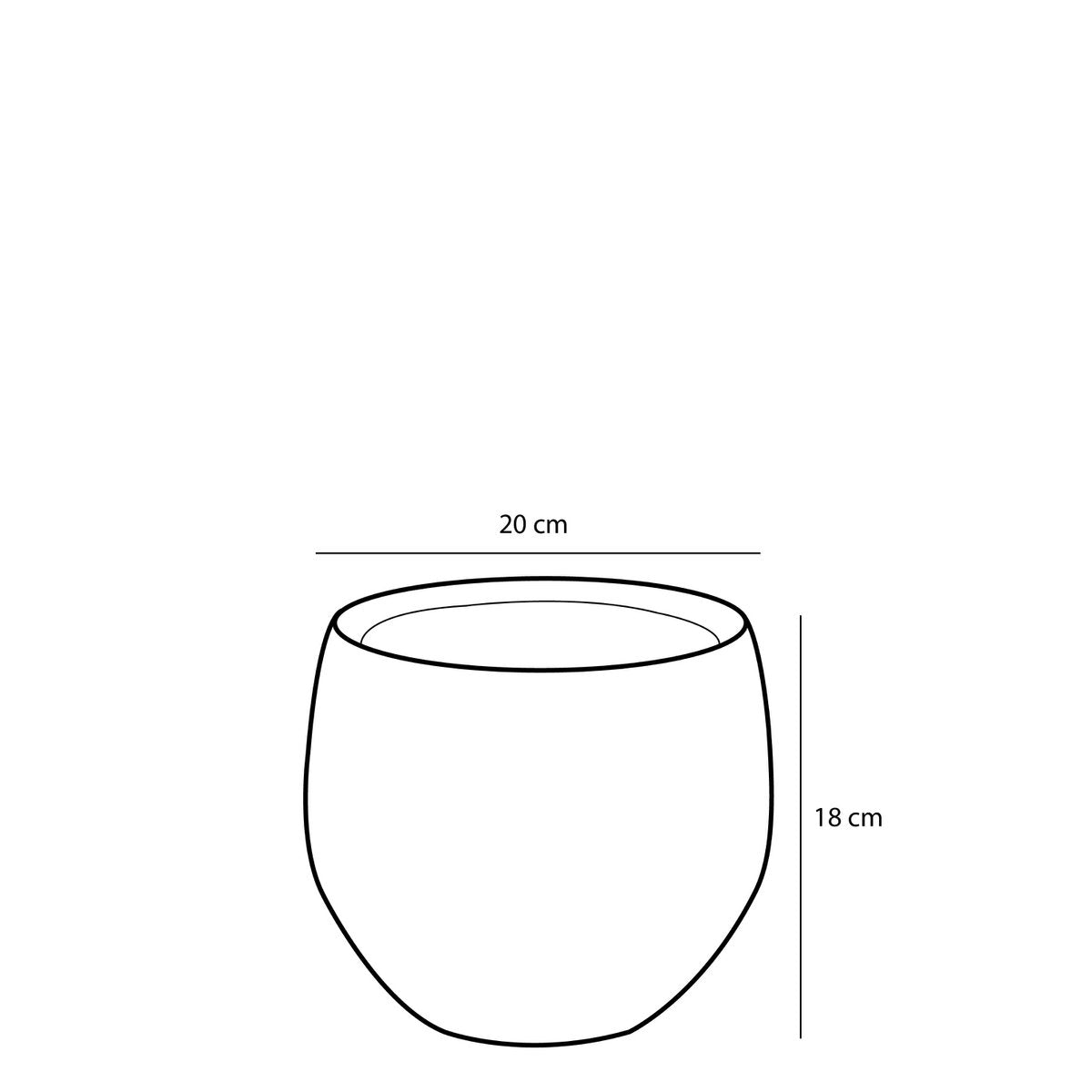 Glimmerdekorationen – Douro-Blumentopf – H18 x Ø20 cm – Terrakotta – Grün