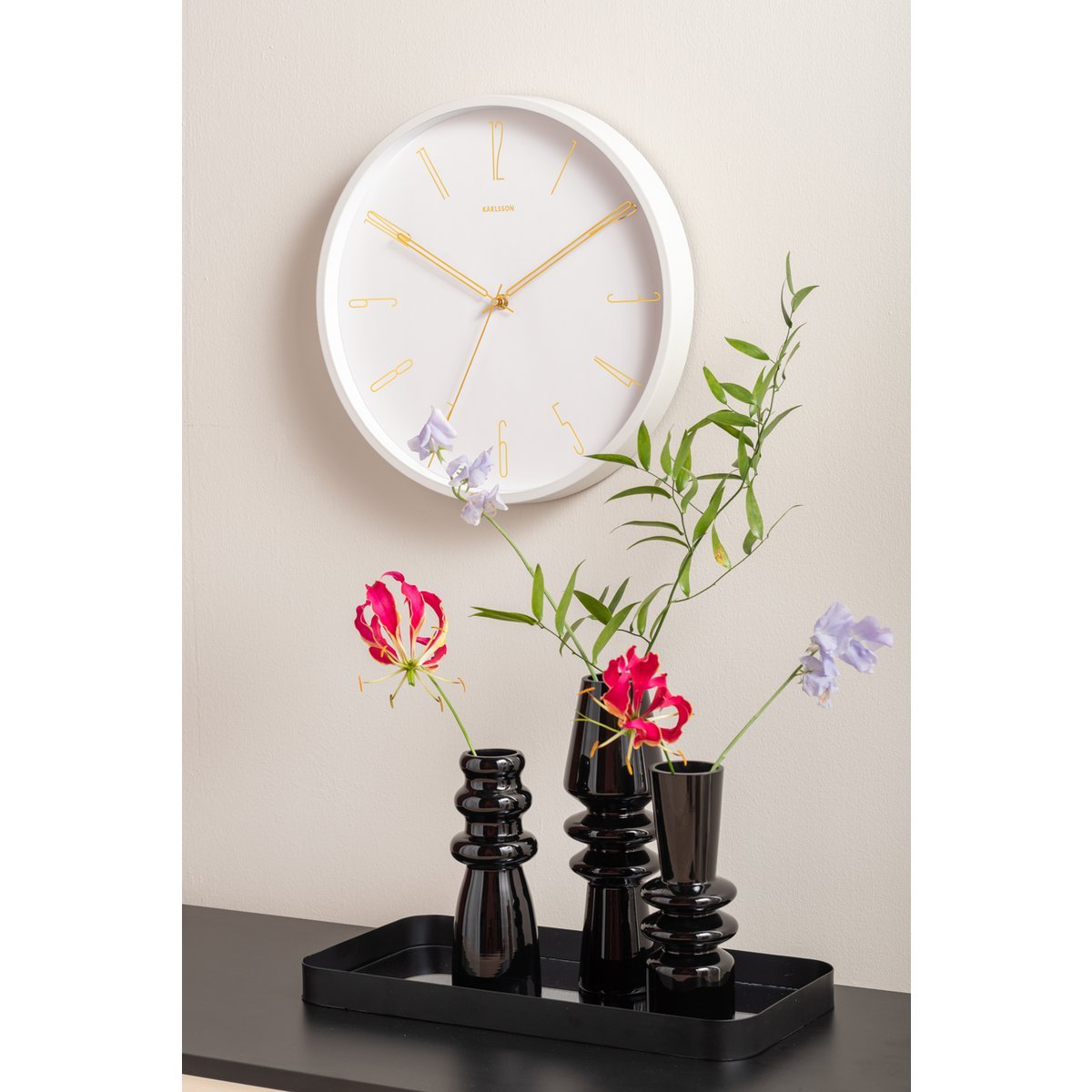 Present Time - Vase Sparkle Droit en Verre - PT3930BK