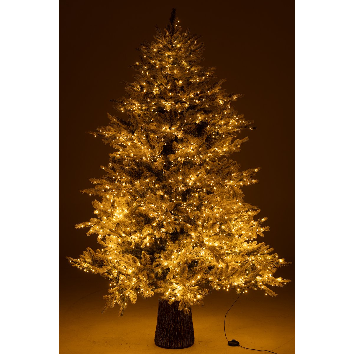 J-Line - Weihnachtsbaum+Schnee 3000LED Lichter Kunststoff Weiß