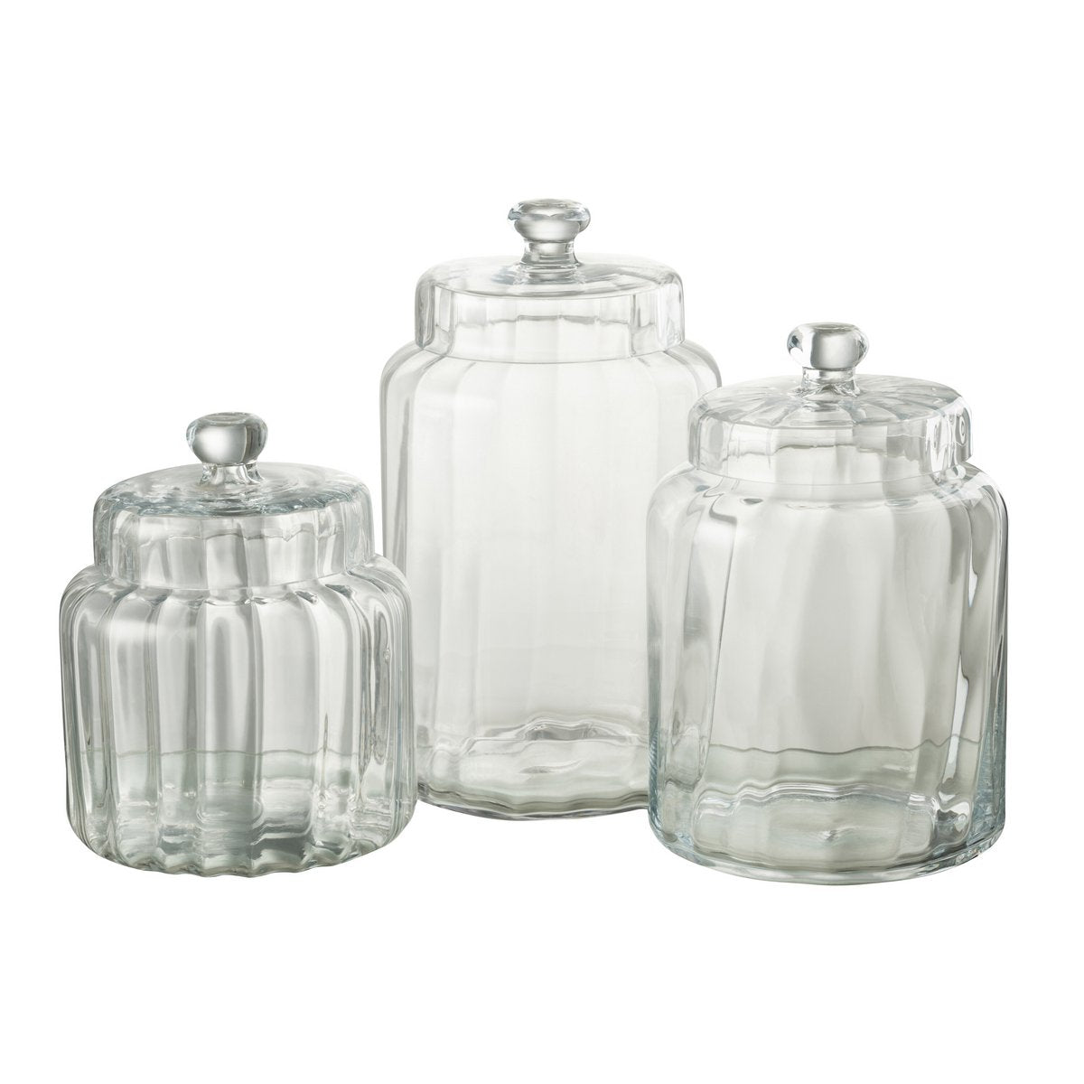 J-Line - Pot de conservation Elia Glass Transparent Large