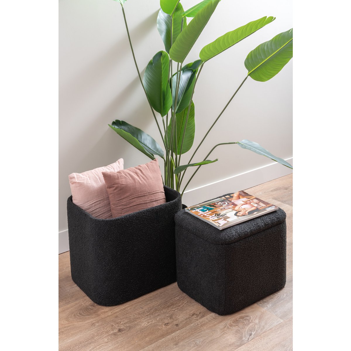 Leitmotiv - Ensemble pouf Ada Storage - LM2172BK