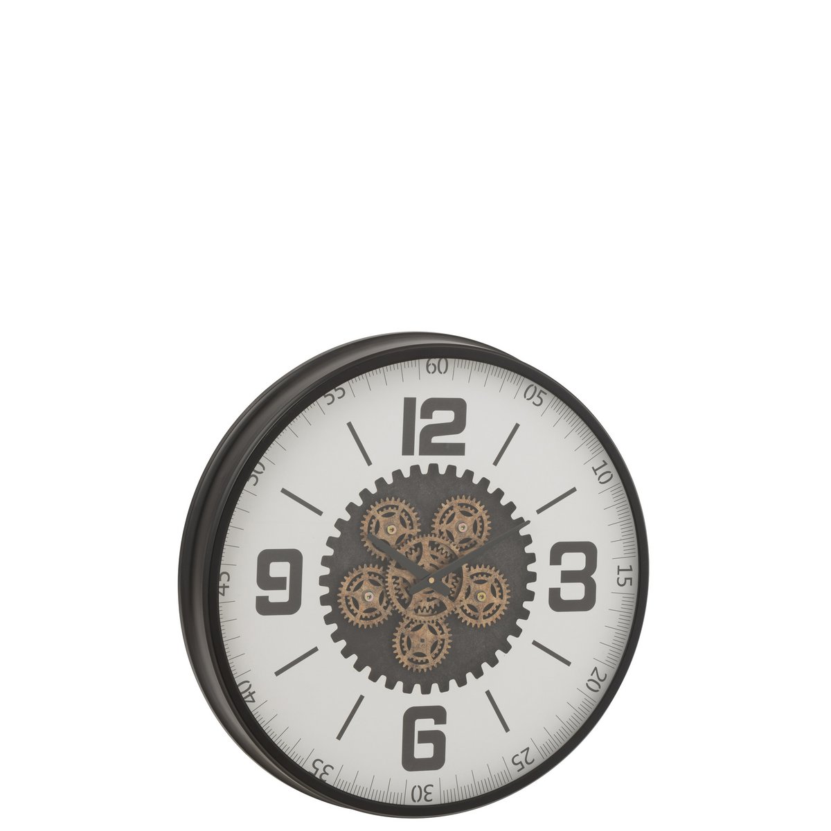 J-Line - Horloge Tandiel MDF Noir/Blanc Large