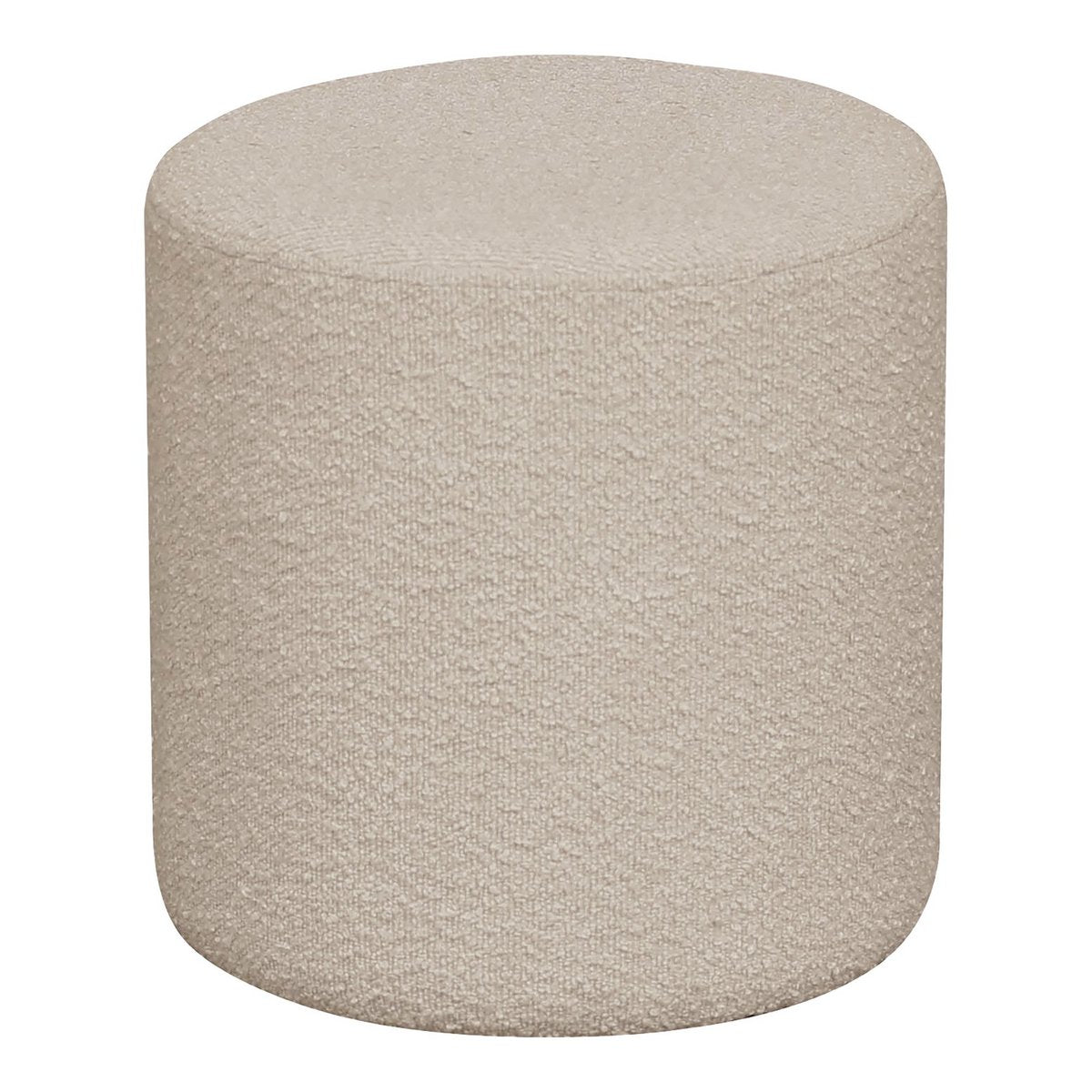 House Nordic - Ejby Pouf - Pouf in Bouclé, Beige, Ø34x36 cm, HN1233