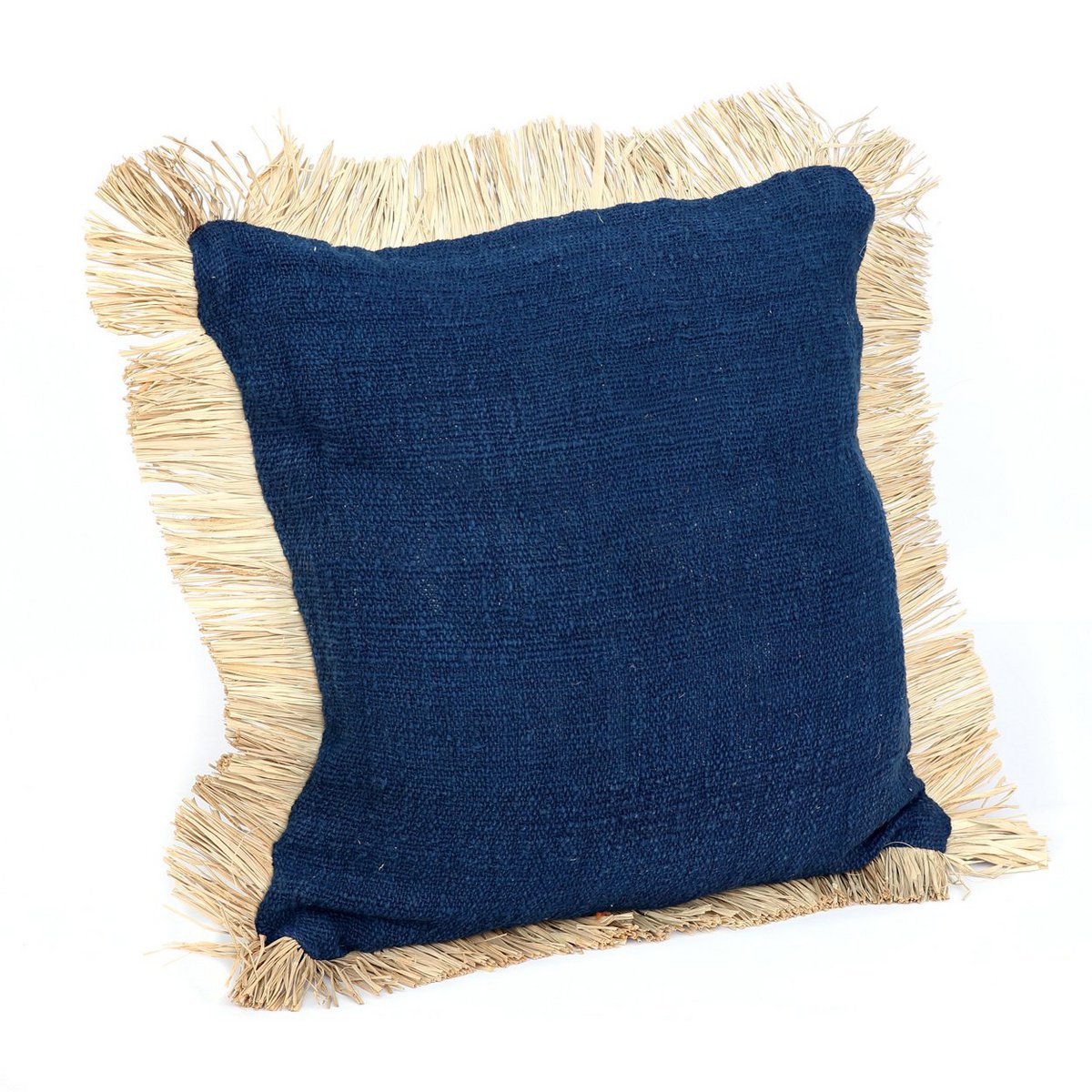 Bazar Bizar - Housse de coussin 'Saint Tropez' (Bleu, Naturel, 50cm x 50,5cm)