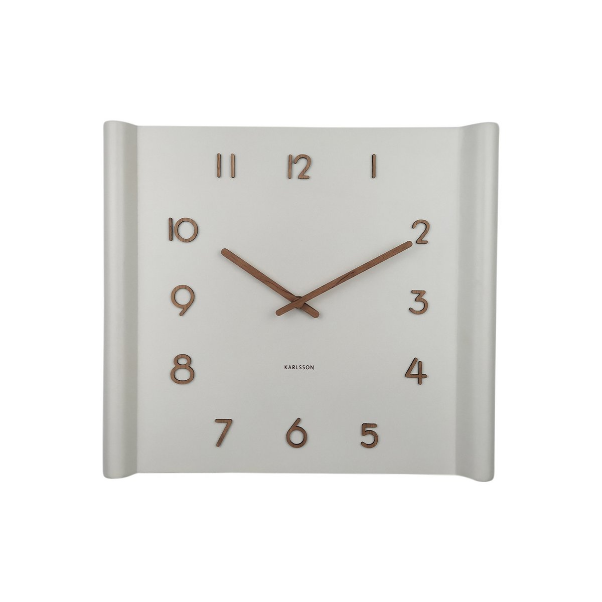 Karlsson - Horloge Murale Sole Carrée Bord Surélevé - KA5960WH