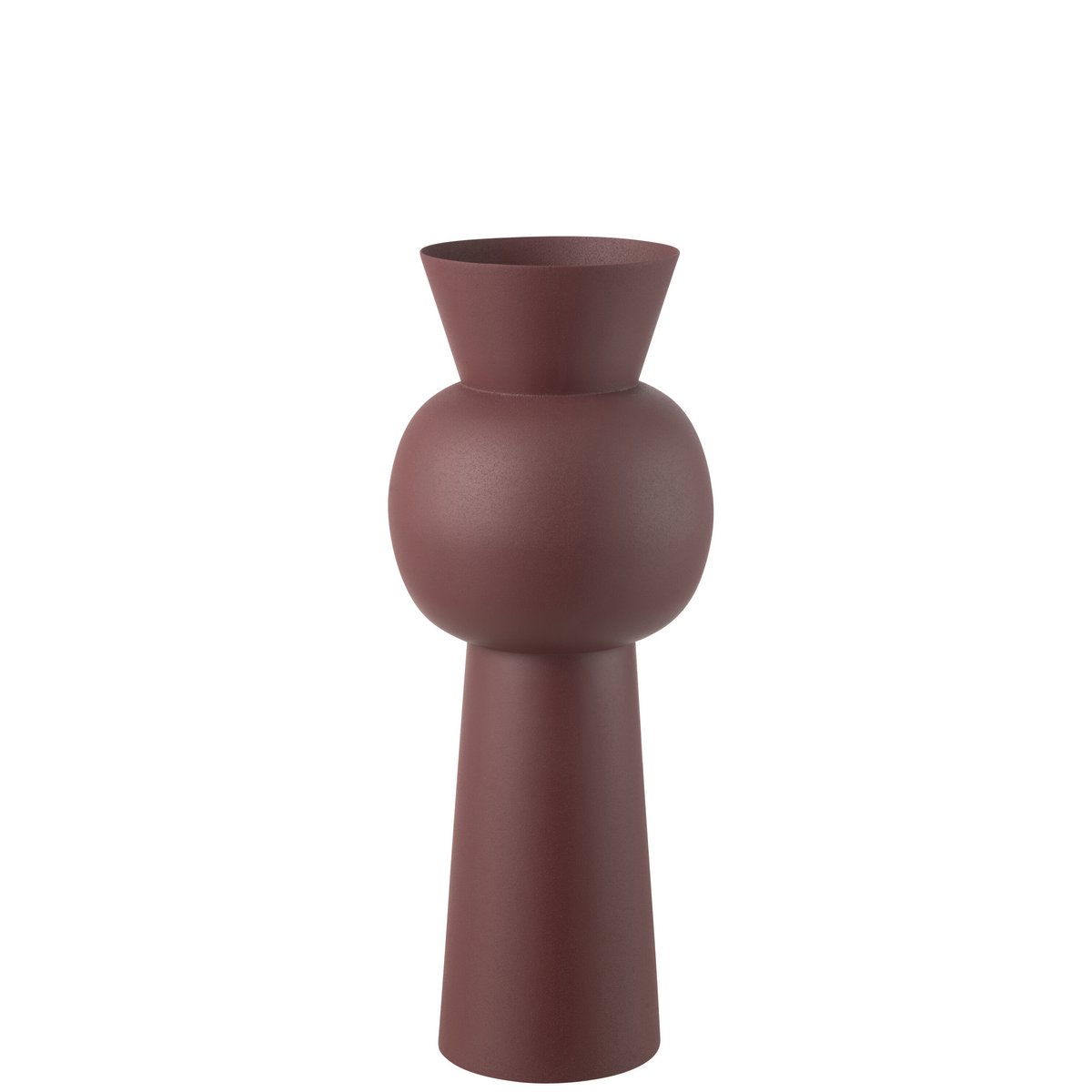 J-Line - Vase Nala Fer Marron Moyen