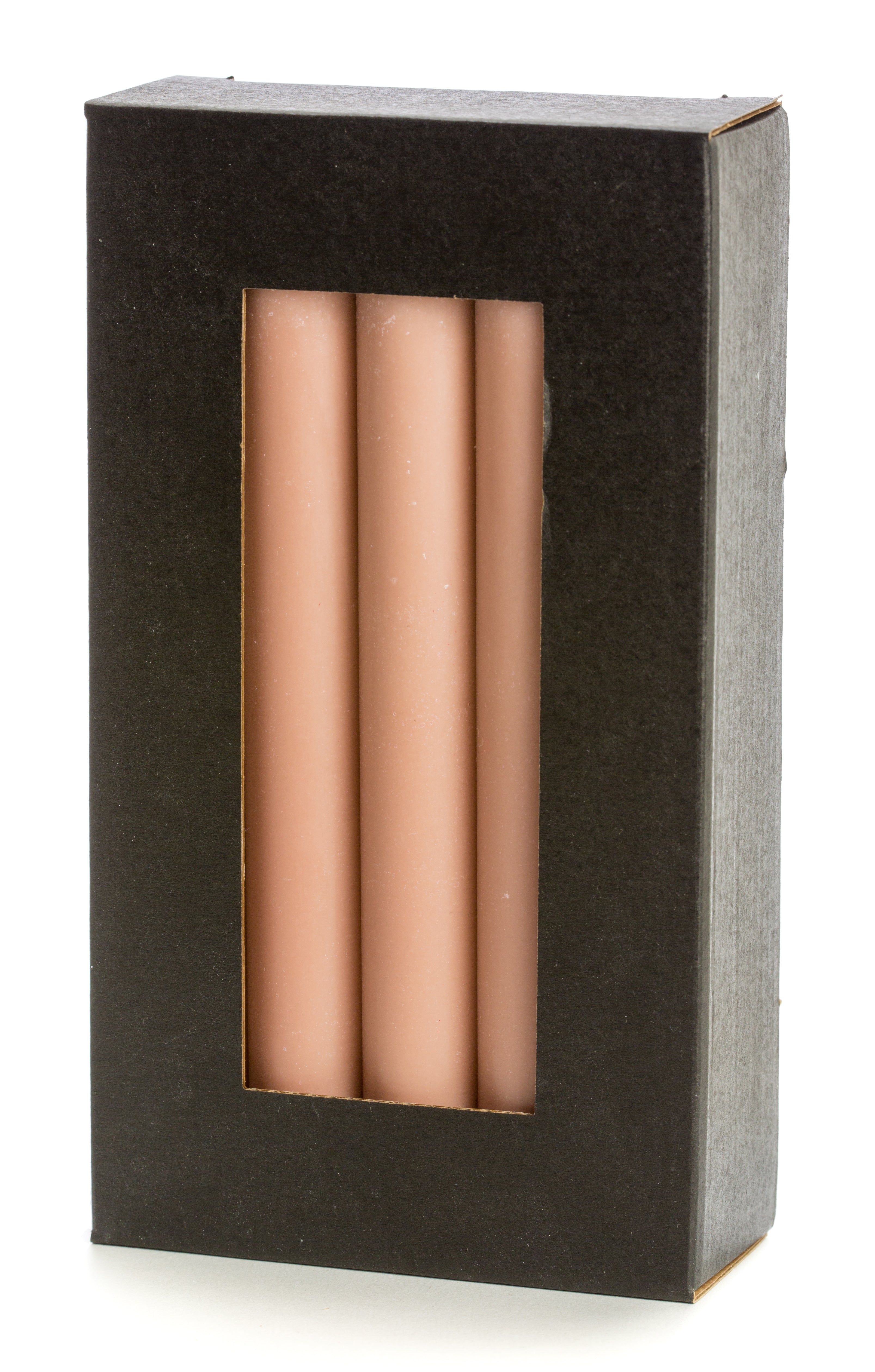 Rustik Lys - Stearine dinerkaarsen 'Classic' (Pink Terra, set van 10, Ø 2.2 x 19cm)