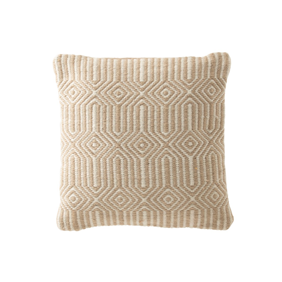 J-Line - Coussin Ibiza - Polyester - Naturel/Blanc