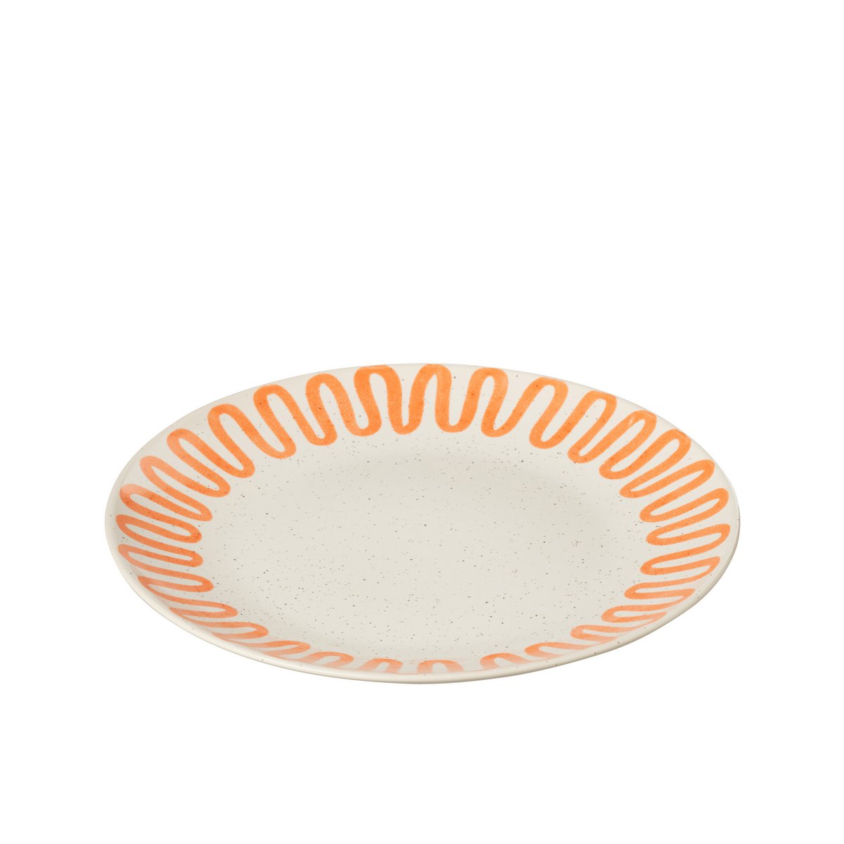 J-Line - Assiette Curve - Porcelaine - Orange - Grand